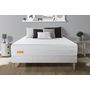Voir la diapositive 6 : SEPTNUITS Matelas + sommier kit blanc Memo Bio Mousse à mémoire de forme Maxi épaisseur Déhoussable