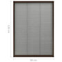 Voir la diapositive 6 : VIDAXL Moustiquaire plissee pour fenetre Aluminium Marron 80x120 cm