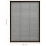 Voir la diapositive 6 : VIDAXL Moustiquaire plissee pour fenetre Aluminium Marron 80x120 cm