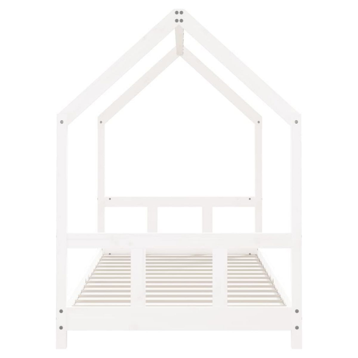VIDAXL Cadre de lit pour enfants blanc 90x190 cm bois de pin massif