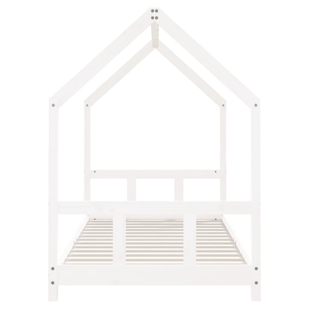 VIDAXL Cadre de lit pour enfants blanc 90x190 cm bois de pin massif