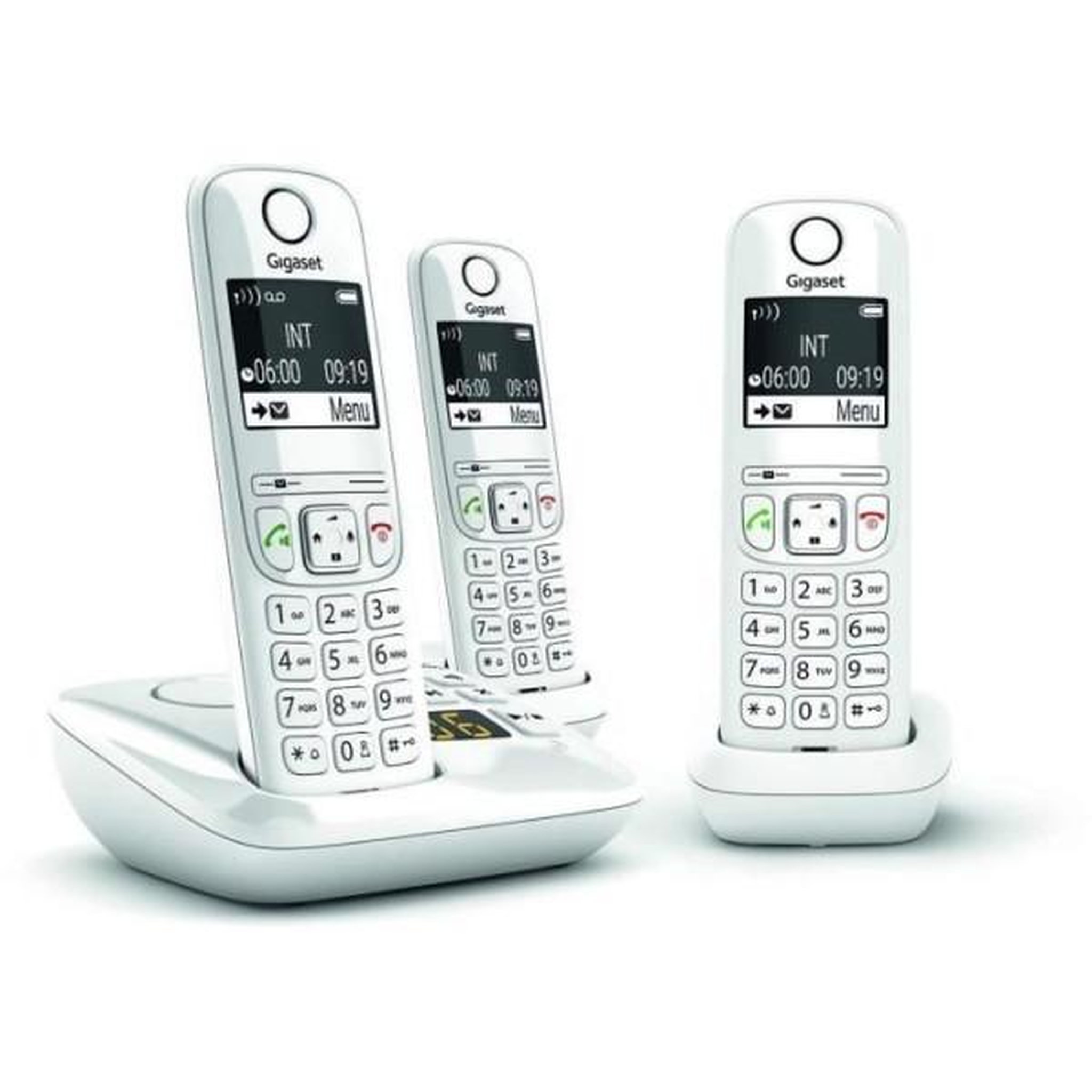 Voir la diapositive 3 : GIGASET Téléphone sans fil trio dect blanc avec répondeur - GIGAAS690ATRIOBLANC
