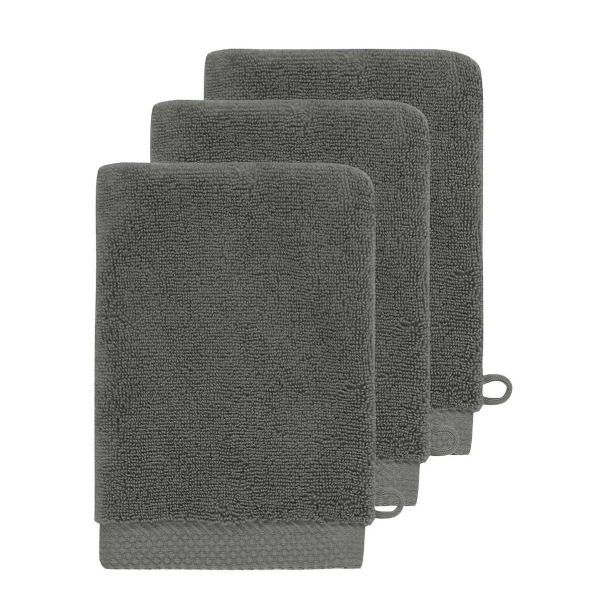 Sensei Maison 3 gants de toilette Zéro Twist 560 g/m² SENSOFT - 16x22 cm