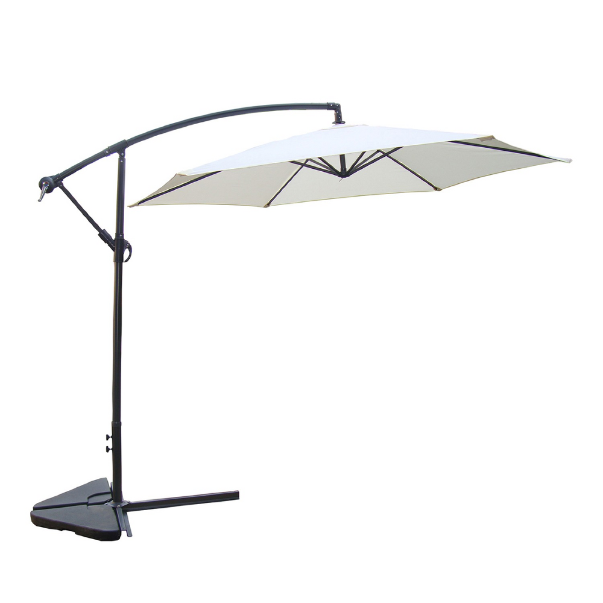 CONCEPT USINE Parasol  ecru déporté rond 3 x 3 m PORTICCIO