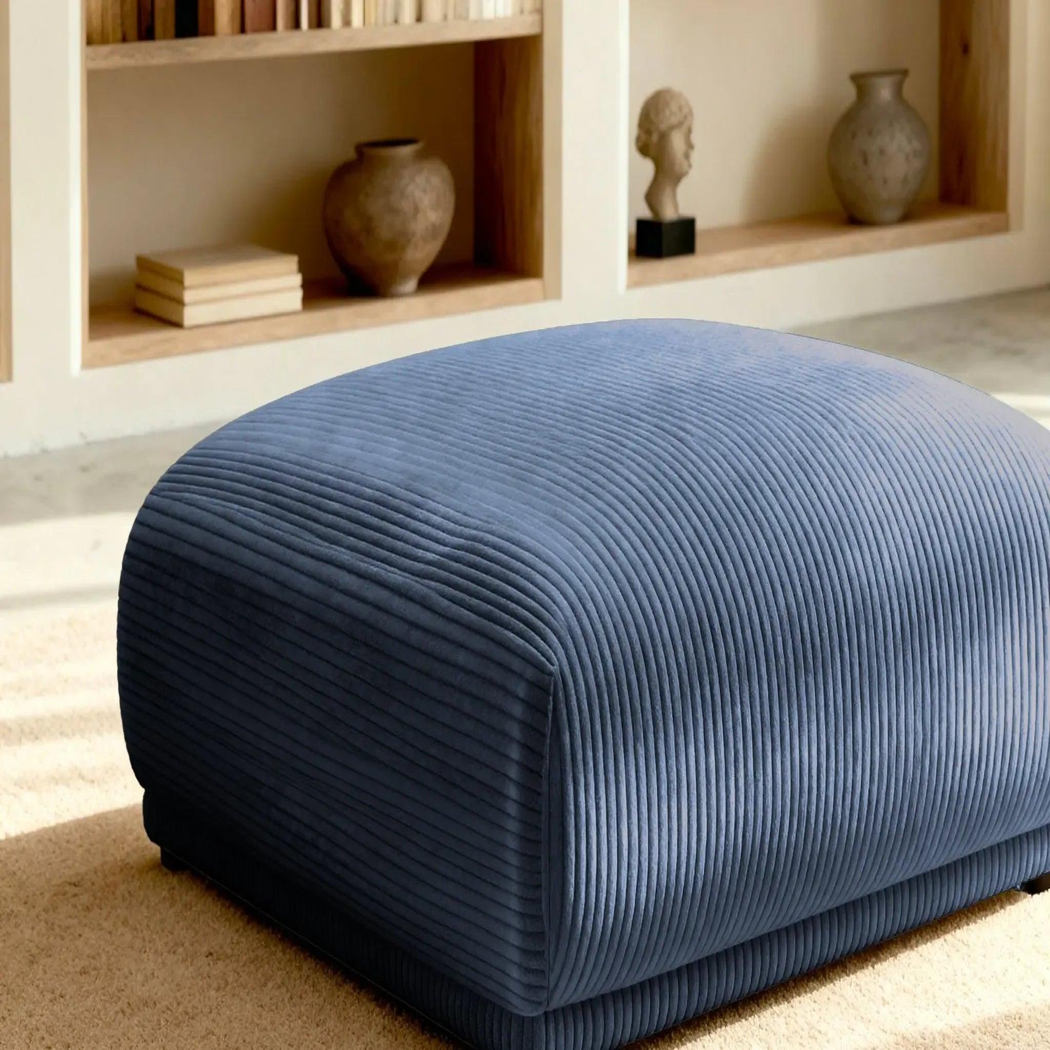 Voir la diapositive 4 : CASANOVA PARIS Rosalie - pouf velours cotelé
