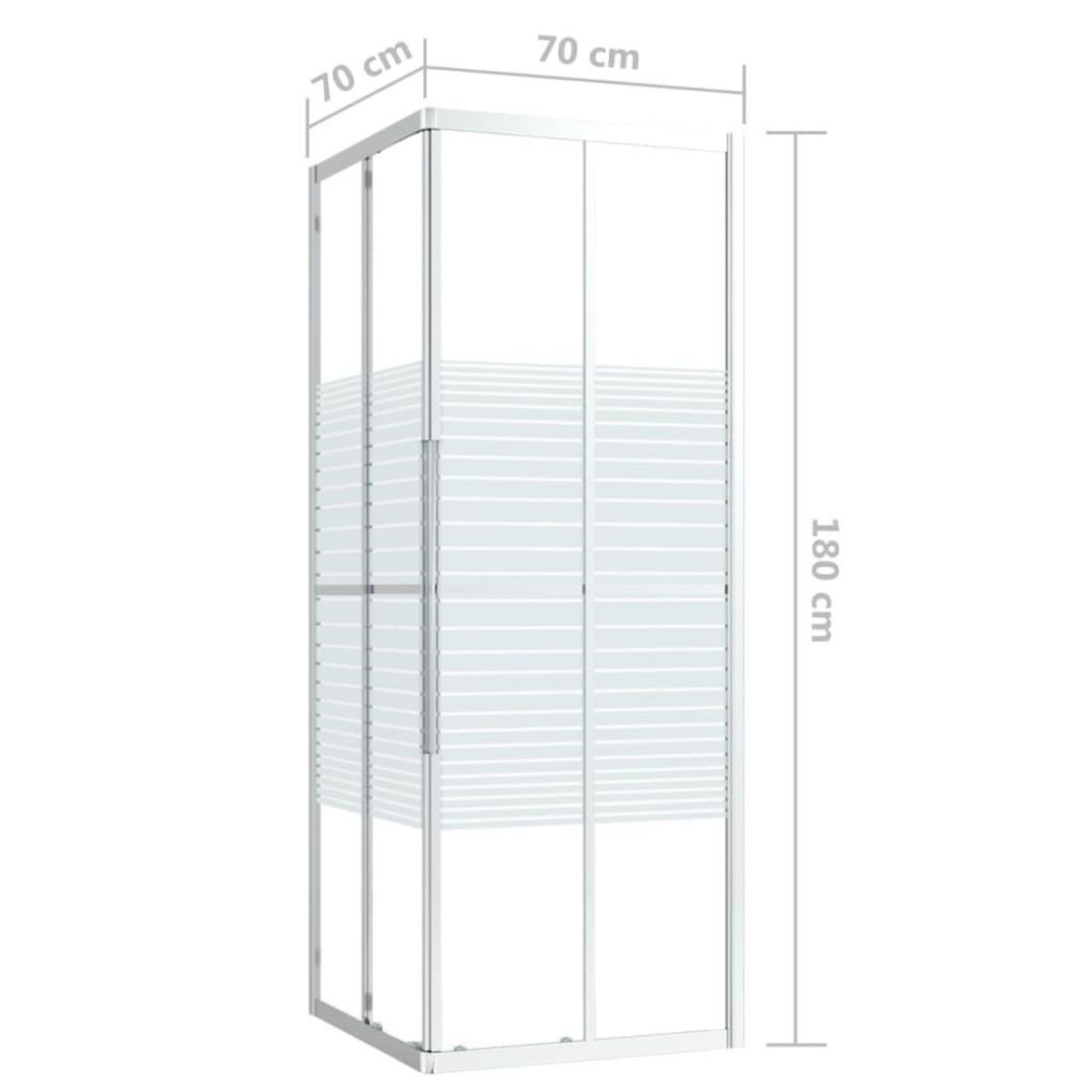 VIDAXL Cabine de douche ESG 70x70x180 cm