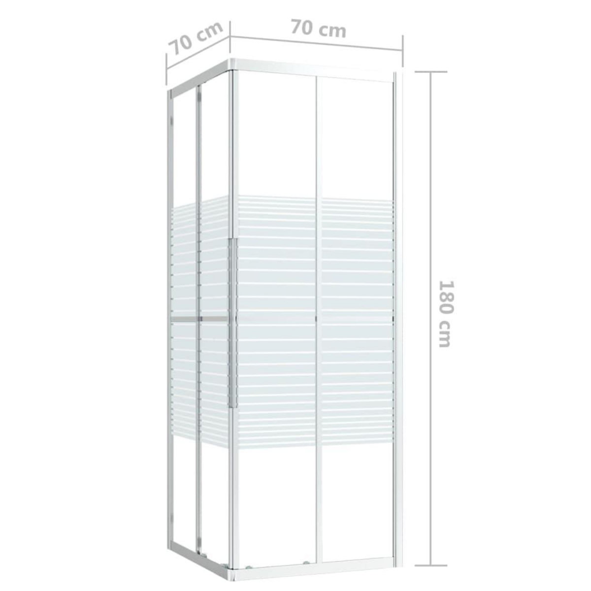 VIDAXL Cabine de douche ESG 70x70x180 cm