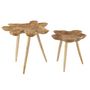 Voir la diapositive 2 : Paris Prix Lot de 2 Tables d'Appoint en Teck  Splash  60cm Naturel