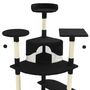 Voir la diapositive 4 : VIDAXL Arbre a chat avec griffoirs en sisal 203 cm noir et blanc