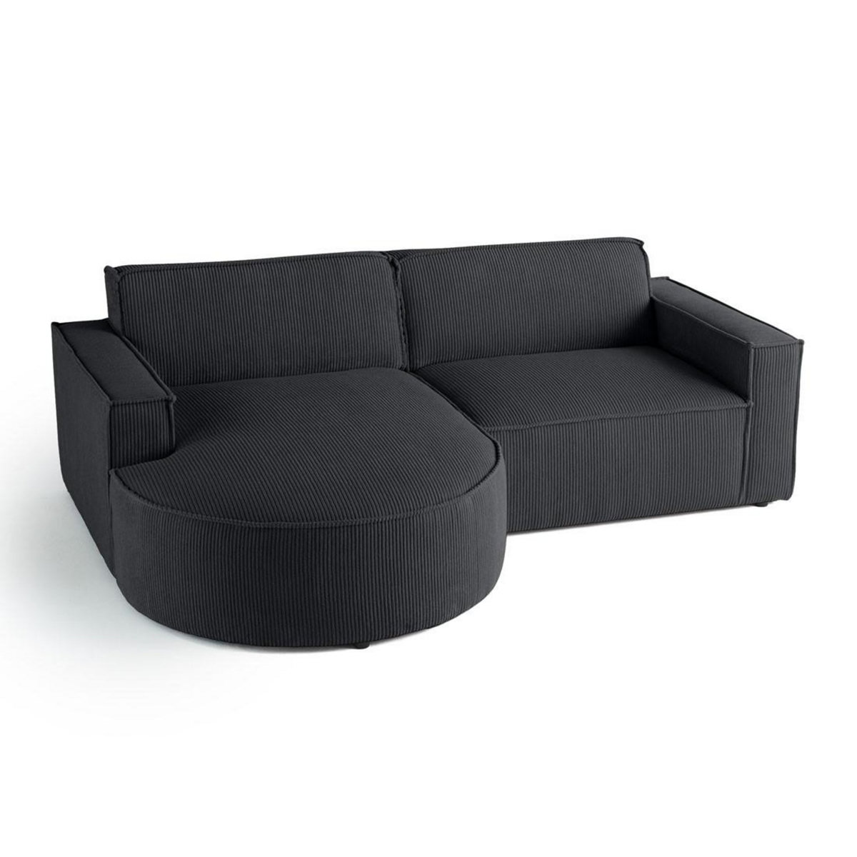 LISA DESIGN Spiaggia - canapé d'angle gauche - 4 places - en velours côtelé