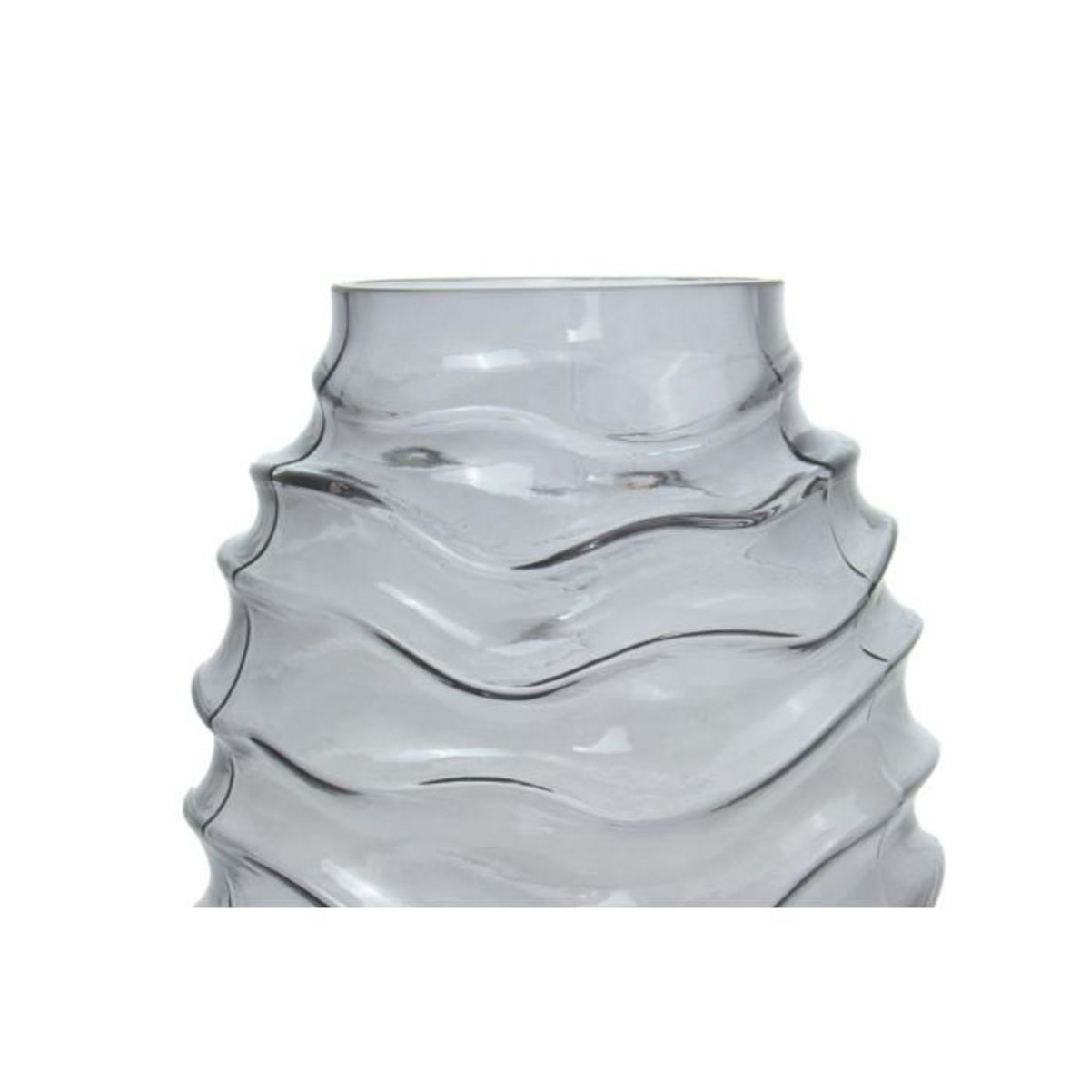 Paris Prix Vase Déco en Verre Soufflé  Typo  25cm Gris