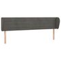 Voir la diapositive 2 : VIDAXL Tete de lit avec oreilles Gris fonce 203x23x78/88 cm Velours