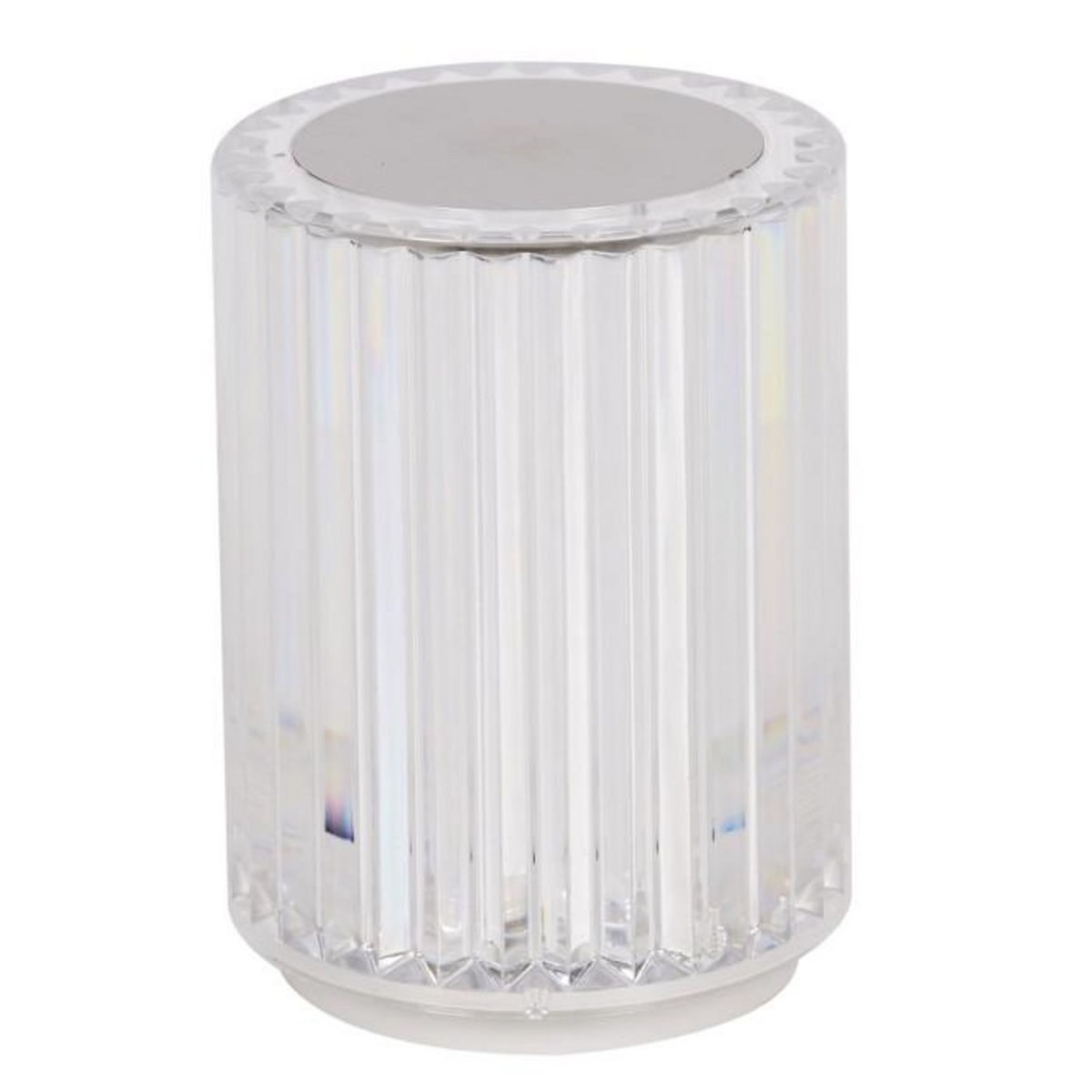 Paris Prix Lampe à Poser Tactile  Rechargeable  12cm Transparent