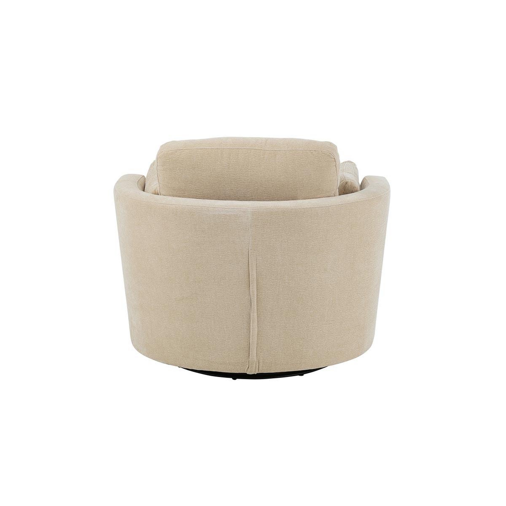 Voir la diapositive 4 : J-LINE Fauteuil Pivotant  Swiv  109cm Beige Clair