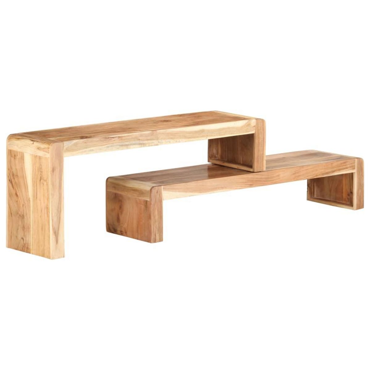 VIDAXL Meubles TV 2 pcs Bois d'acacia massif