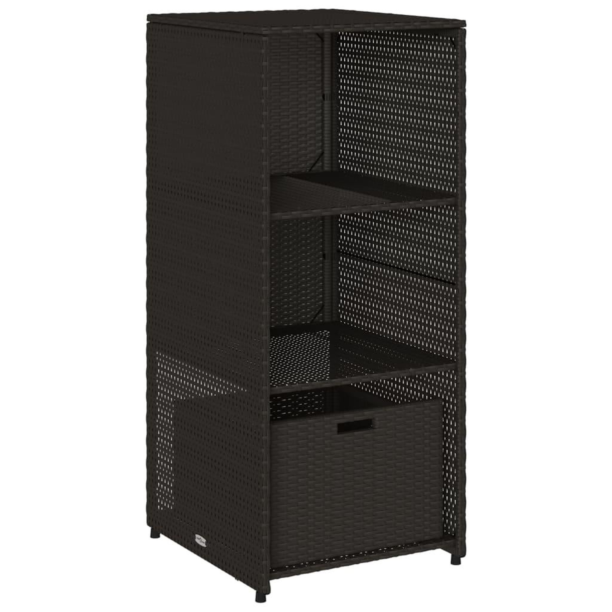 Voir la diapositive 2 : VIDAXL Armoire de rangement de jardin noir 50x55x115 cm resine tressee