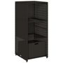 Voir la diapositive 2 : VIDAXL Armoire de rangement de jardin noir 50x55x115 cm resine tressee