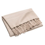 Paris Prix Plaid à Franges  Lilia  180x220cm Beige Lin