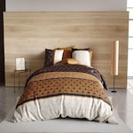 ATELIER DU COTON Parure housse de couette 100% coton 57fils toffee. Coloris disponibles : Bleu