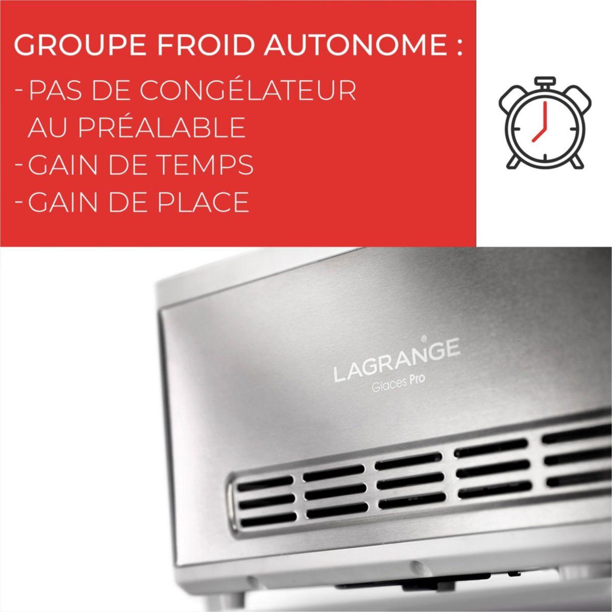 Voir la diapositive 5 : LAGRANGE Turbine à glace Glaces Pro 2L double cuve 419022