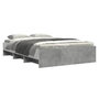 Voir la diapositive 3 : VIDAXL Cadre de lit sans matelas gris beton 135x190 cm bois ingenierie