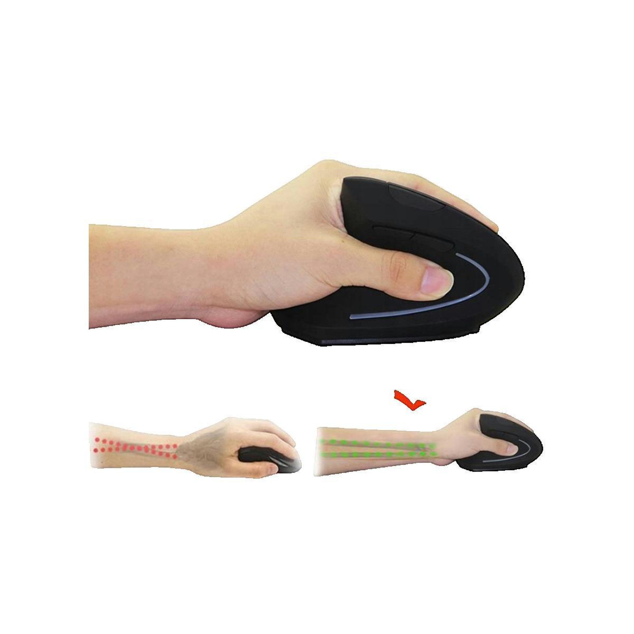 Voir la diapositive 2 : ZEN Souris Zenwire X5 Noir – Souris verticale ergonomique
