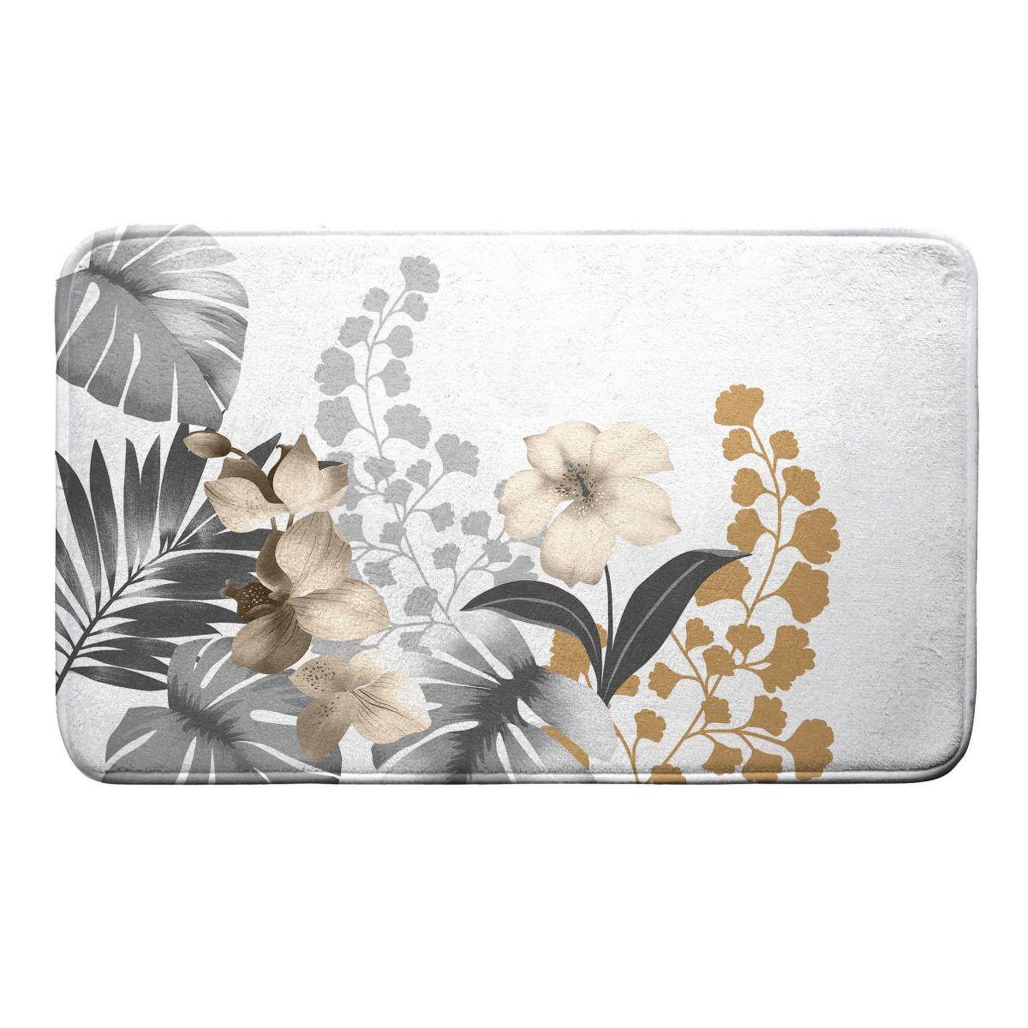 Douceur d'Intérieur Tapis de bain  kelly  45x75cm blanc