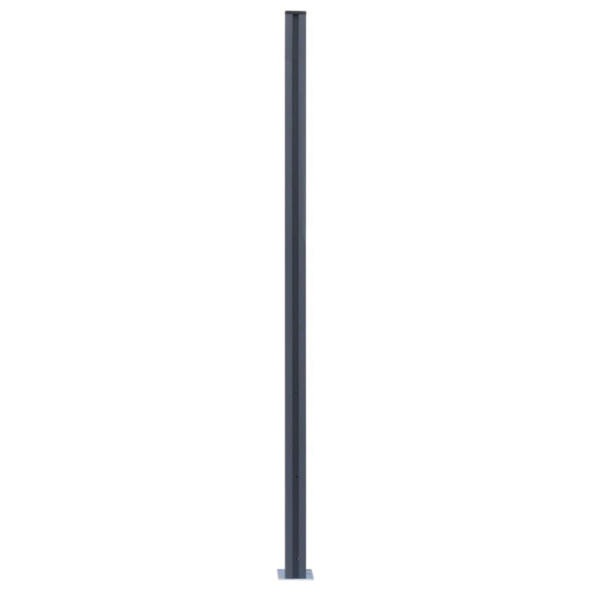 VIDAXL Poteaux de cloture 2 pcs Gris fonce 185 cm Aluminium