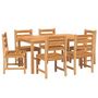 Voir la diapositive 3 : VIDAXL Ensemble a manger de jardin 7 pcs Bois de teck solide