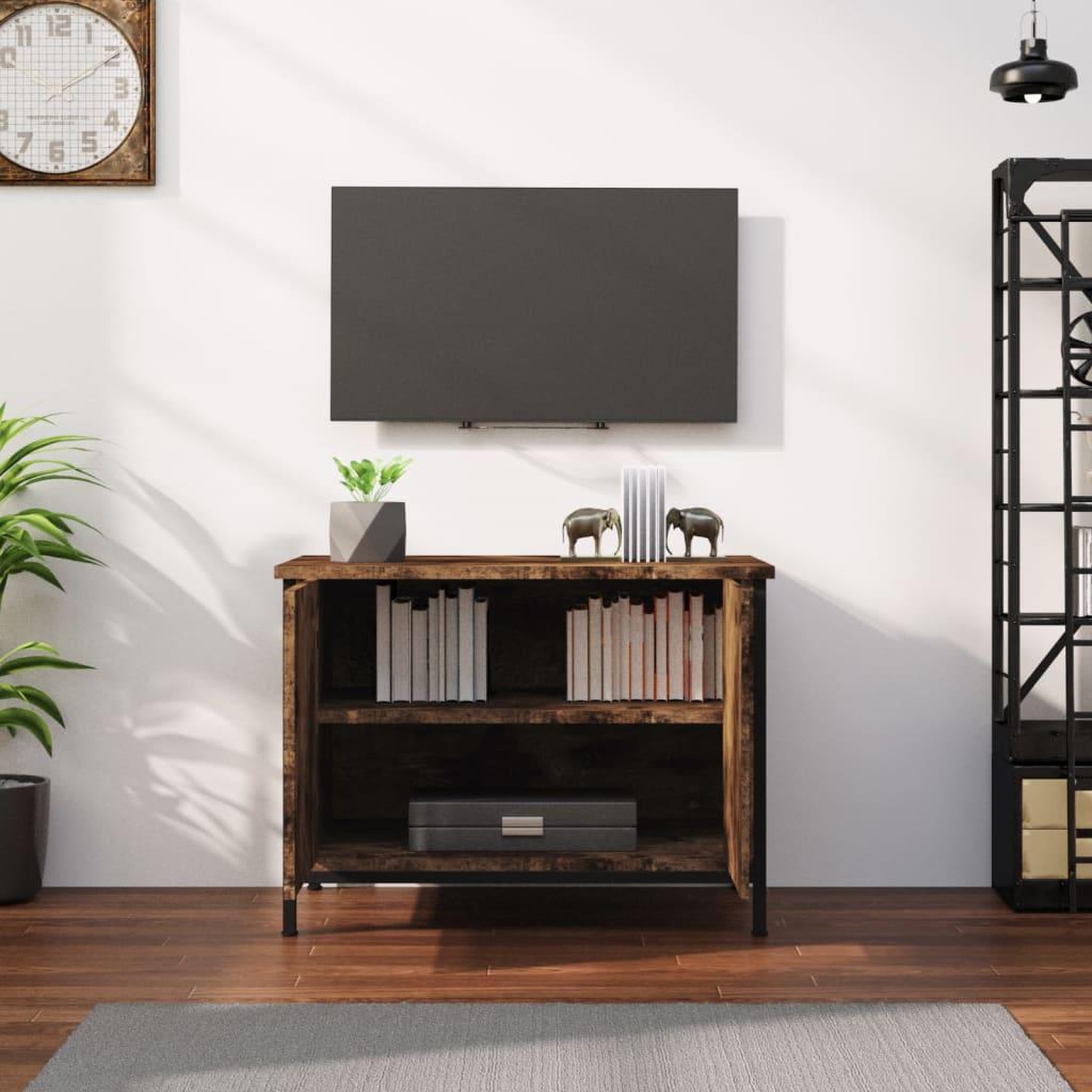 Voir la diapositive 3 : VIDAXL Meuble TV avec portes chene sonoma 60x35x45cm bois d'ingenierie