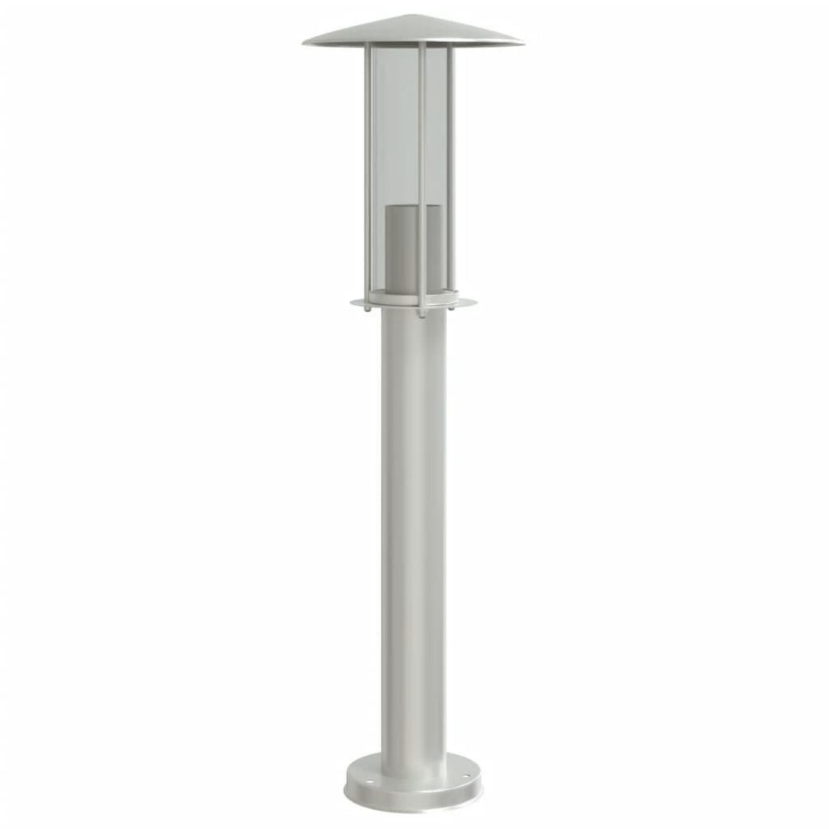 VIDAXL Lampadaires d'exterieur 3 pcs argente 60 cm acier inoxydable