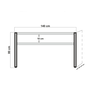 Voir la diapositive 6 : CONCEPT USINE Console style industriel - bois et noir - 140 cm HANKO