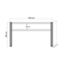 Voir la diapositive 6 : CONCEPT USINE Console style industriel - bois et noir - 140 cm HANKO