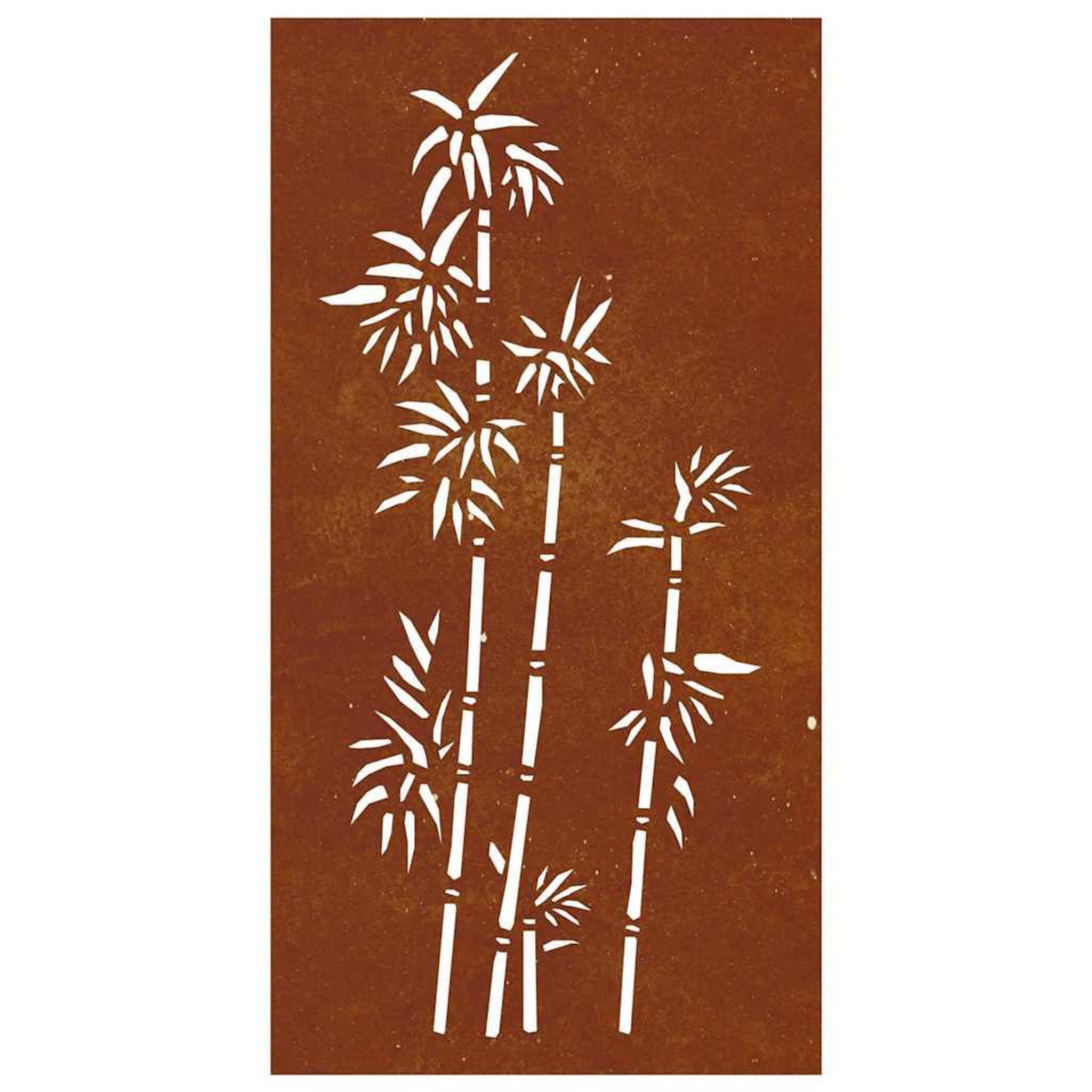Voir la diapositive 4 : VIDAXL Decoration murale jardin 105x55 cm acier corten design bambou