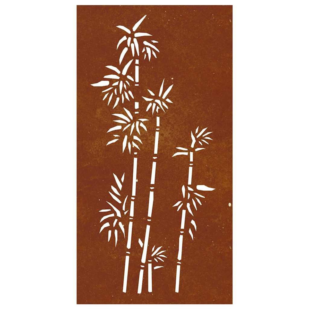 VIDAXL Decoration murale jardin 105x55 cm acier corten design bambou