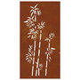Voir la diapositive 4 : VIDAXL Decoration murale jardin 105x55 cm acier corten design bambou