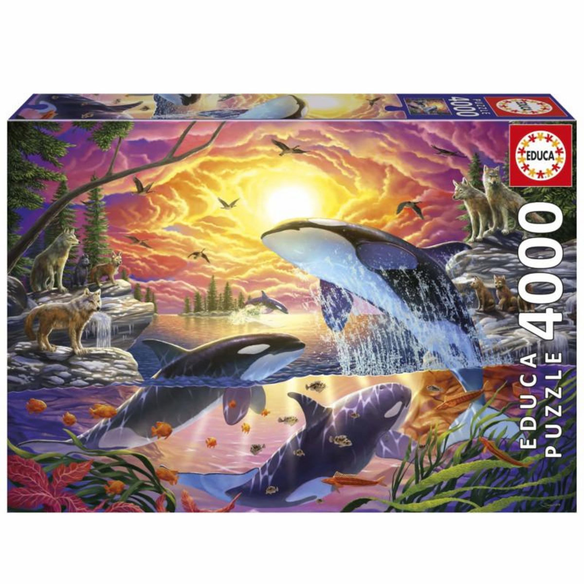 EDUCA Puzzle - EDUCA - Orques et Loups - 4000 pieces - 136 x 96 cm - Pour adultes a partir de 15 ans