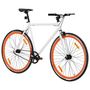 Voir la diapositive 2 : VIDAXL Vélo à pignon fixe blanc et orange 700c 59 cm