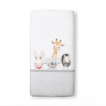 INTERBABY Parure Lit Bébé Amovible Acuarela Animaux - Gris