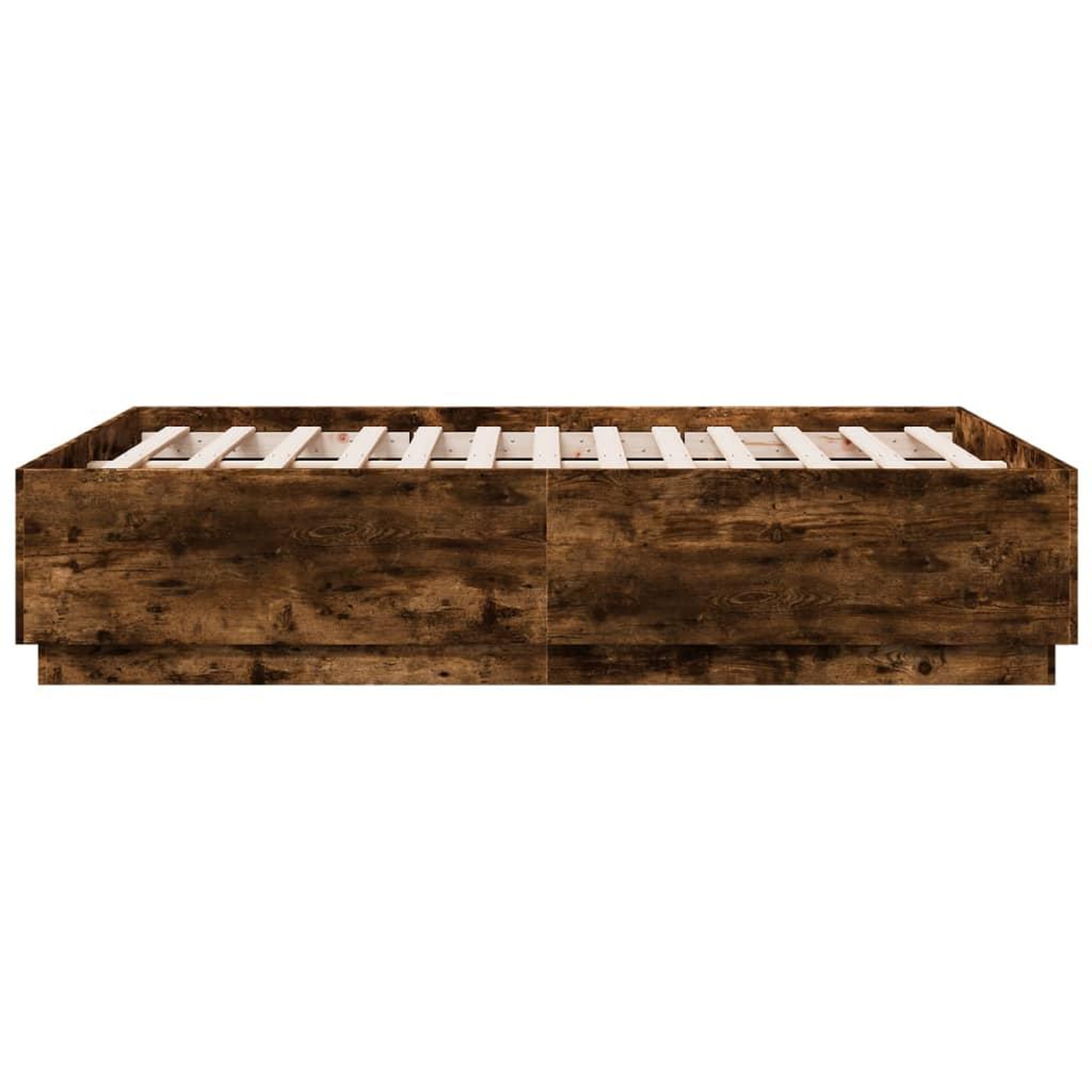 Voir la diapositive 5 : VIDAXL Cadre de lit sans matelas chene fume 135x190 cm