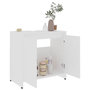 Voir la diapositive 4 : VIDAXL Armoire de salle de bain Blanc 60x33x61 cm Bois d'ingenierie