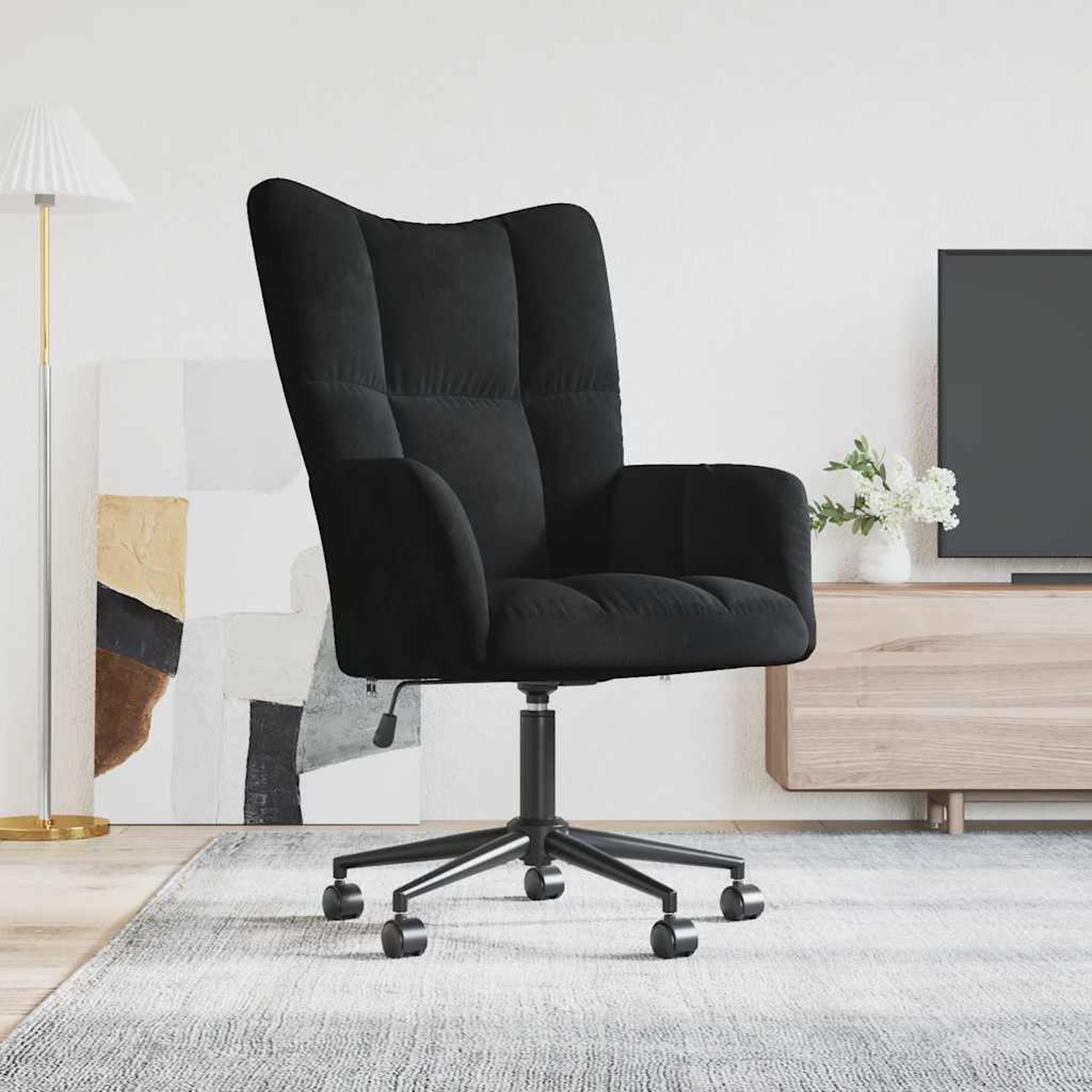 VIDAXL Chaise de relaxation Noir Velours