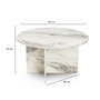 Voir la diapositive 6 : CONCEPT USINE Table basse ronde effet marbre freesia 80x80cm VINU