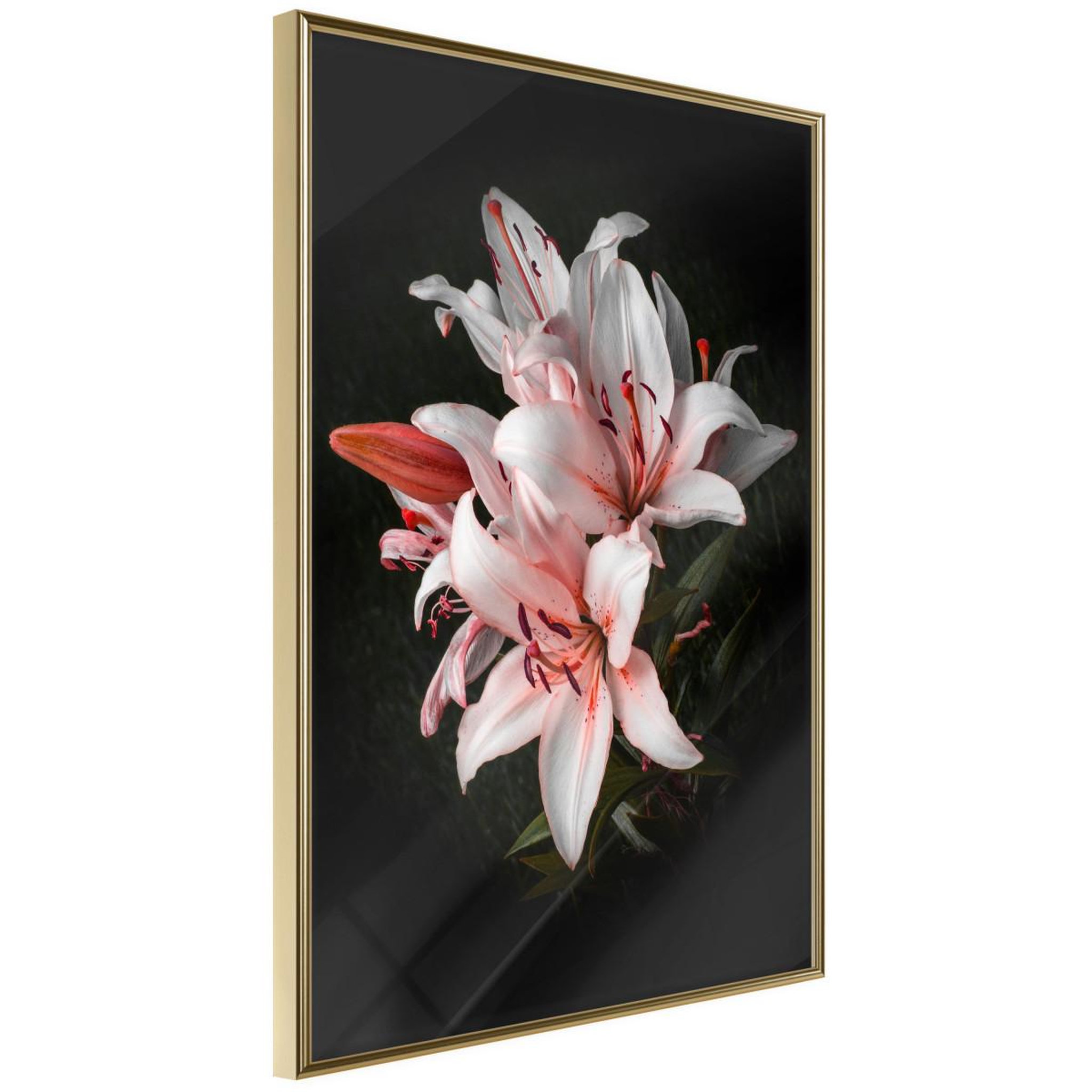 Paris Prix Affiche murale encadrée  pale pink lilies