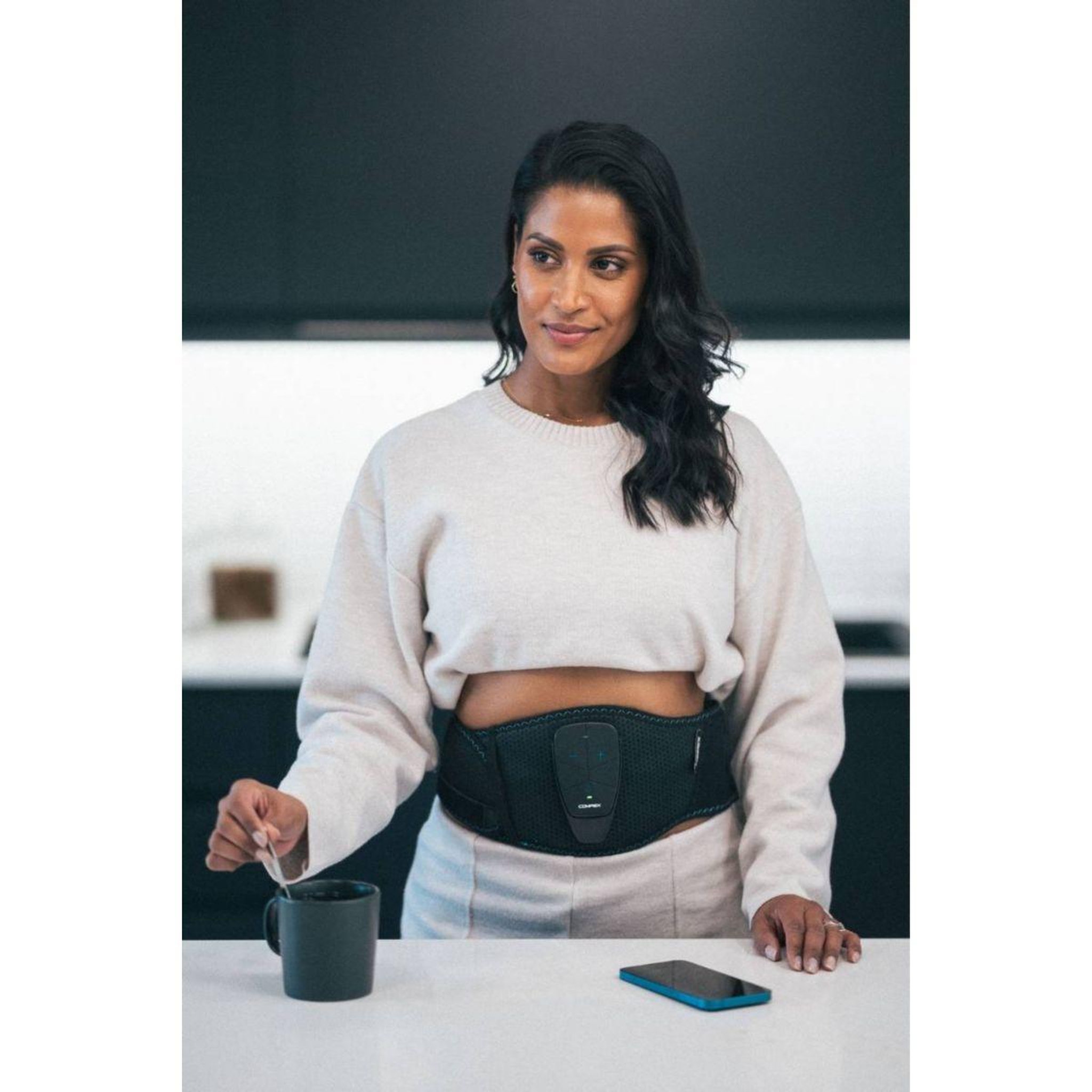 Voir la diapositive 3 : COMPEX Ceinture abdominale corebelt 5.0 taille l/xl