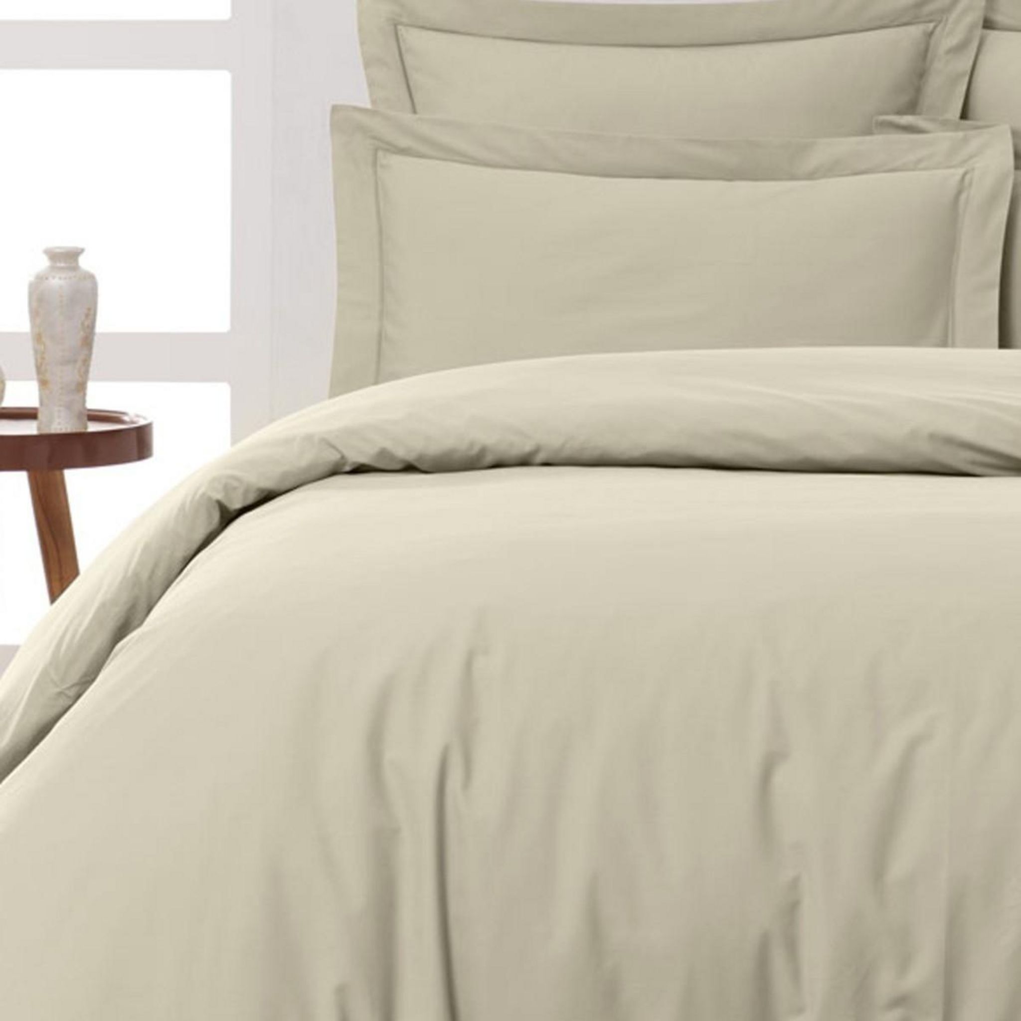 Sensei Maison Housse de couette en percale coton SOFT PERCALE. Coloris disponibles : Vert, Orange, Bleu, Beige, Violet, Gris, Rose, Rouge, Blanc, Marron