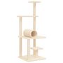 Voir la diapositive 2 : VIDAXL Arbre a chat avec griffoirs en sisal creme 136 cm