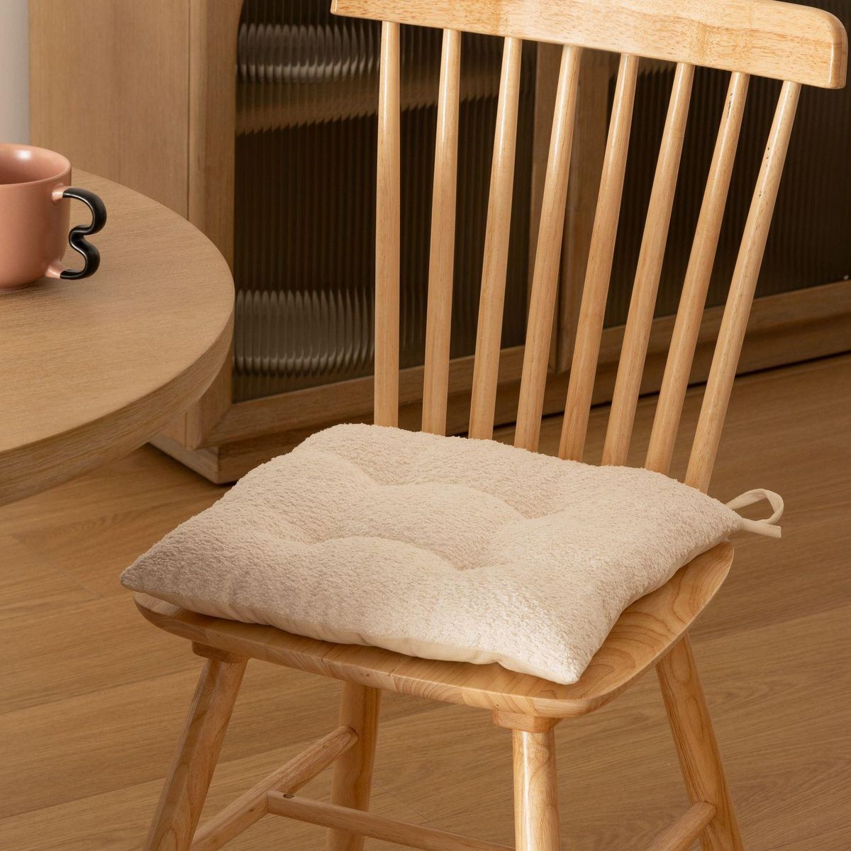 ATMOSPHERA Galette de chaise bouclette SOANA - Blanc