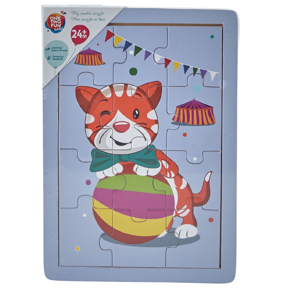 One Two Fun Puzzle Bois 12 Pièces