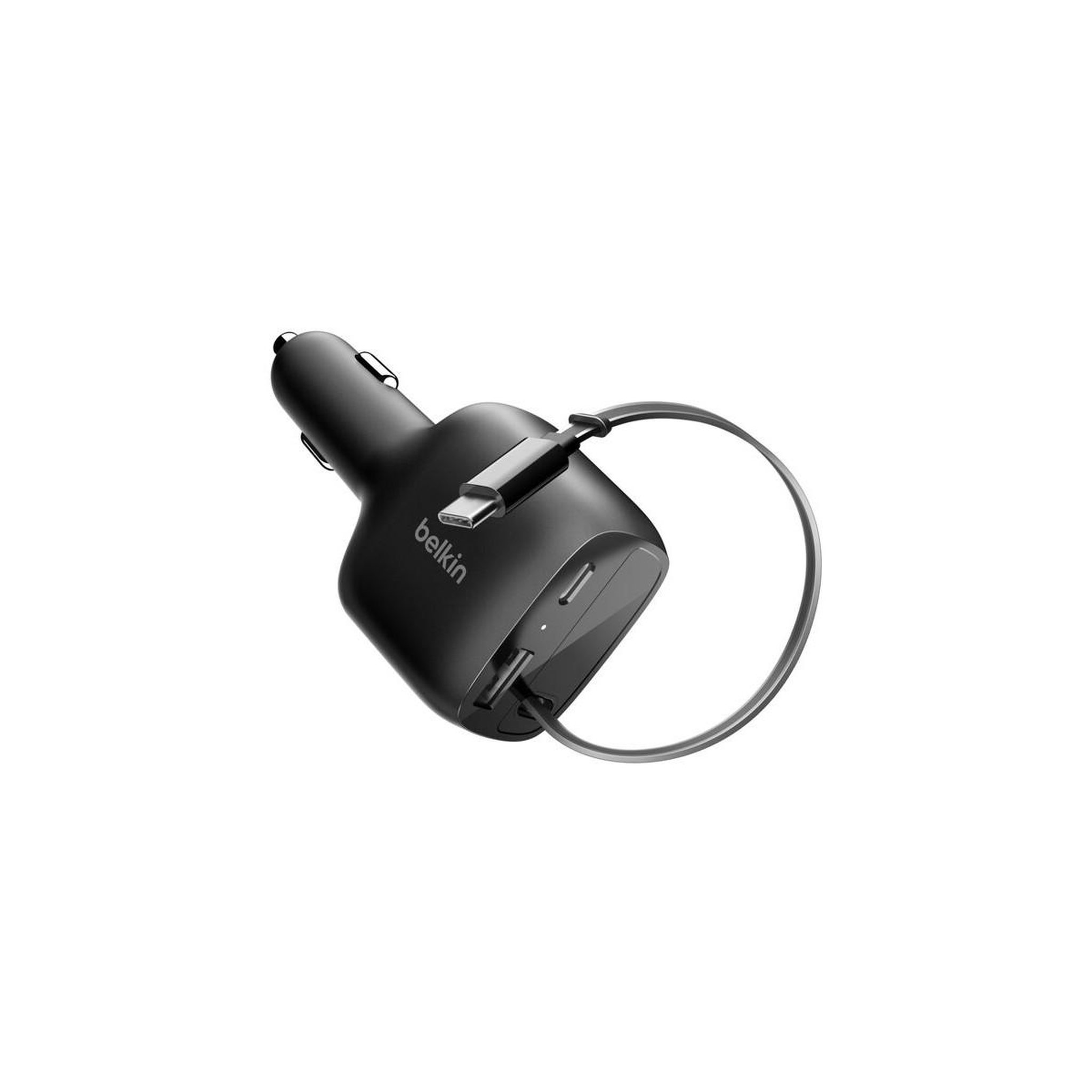 Voir la diapositive 3 : Belkin Chargeur allume cigare 75w avec cable retractable